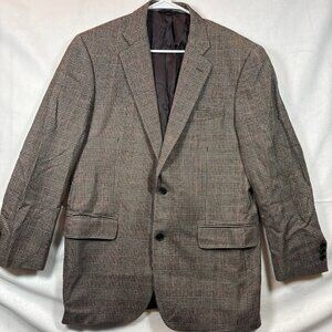 Brooks Brother Madision 1818 Mens Brown & Black Glen Plaid Blazer Suit Jacket 40
